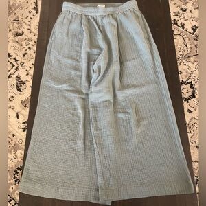 Womens Madewell wide leg pants size large green